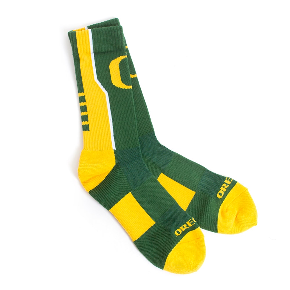 Classic Oregon O, Donegal Bay, Green, Crew, Accessories, Unisex, Sports Performance, Sock, 511246